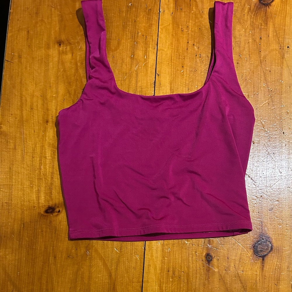 Express crop top pinkish purple.